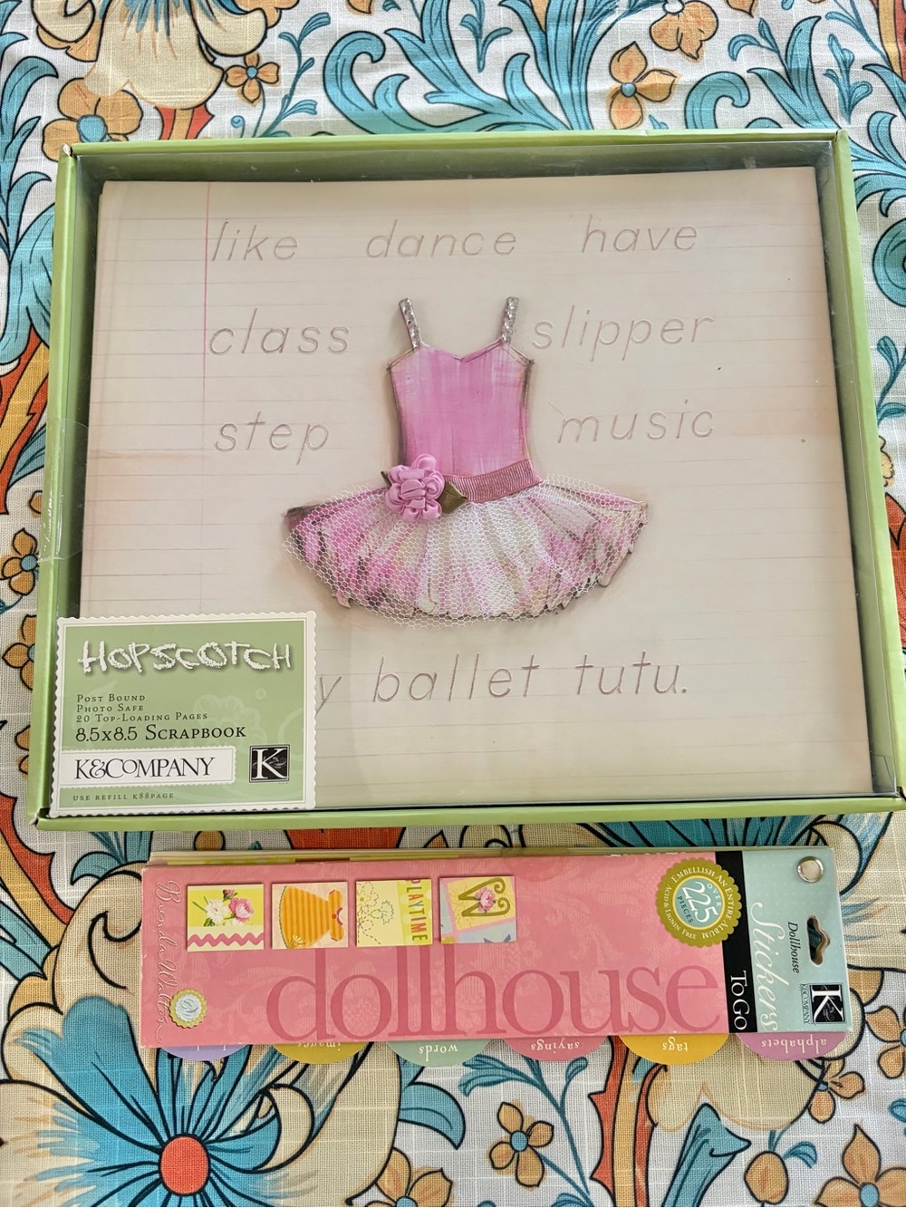 “Hopscotch” Ballet Tutu Girls Scrapbook by K&Company, 8.5” x 8.5”